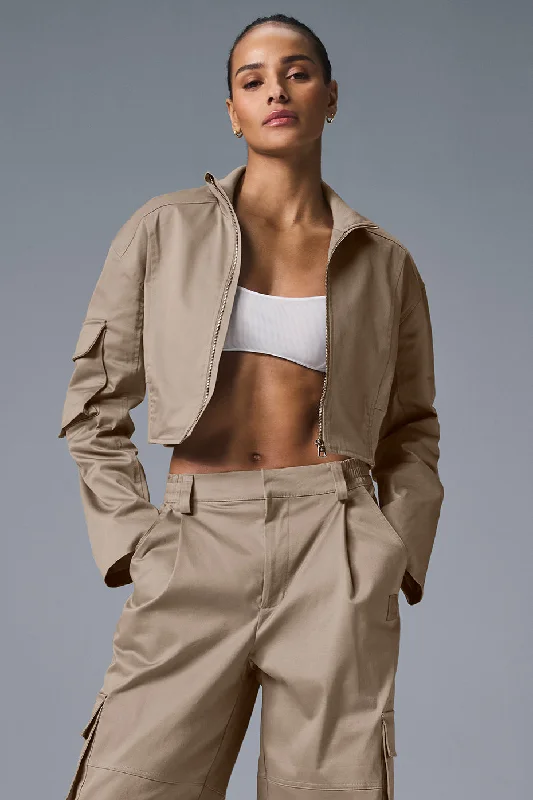 Oversized women's wool coats in a monochromatic look for a trendy outfit Night Out Cargo Jacket - Gravel Oversized women's wool coats in a monochromatic look for a trendy outfit Night Out Cargo Jacket - Gravel