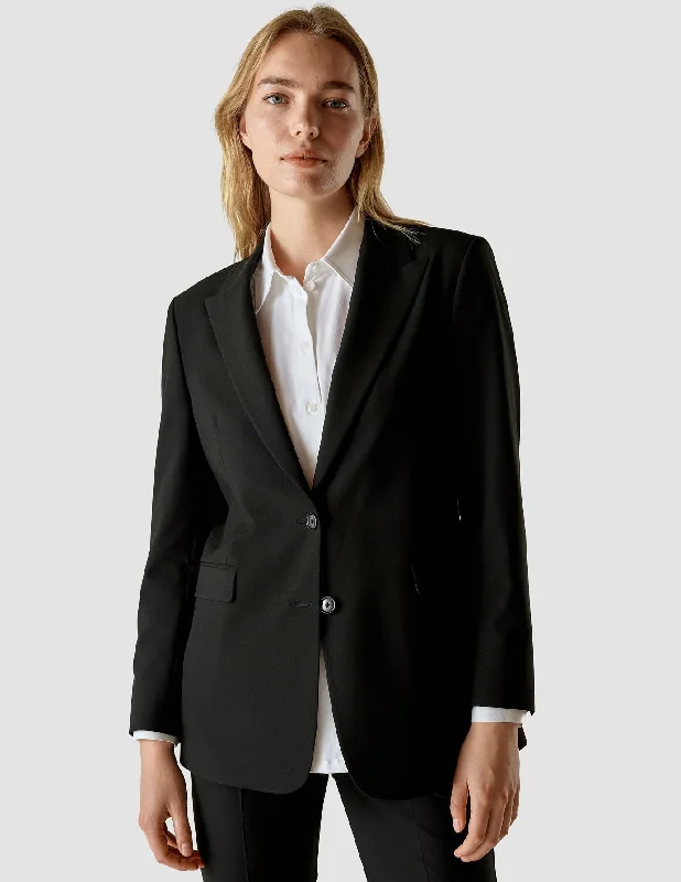 Oversized Women's Checkered Blazers in Black and White for a Trendy Style Essential Blazer Black Oversized Women's Checkered Blazers in Black and White for a Trendy Style Essential Blazer Black
