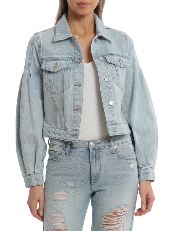 Women's cropped leather jackets with a fringe detail for a western - inspired outfit Womens Lightweight Short Denim Jacket Women's cropped leather jackets with a fringe detail for a western - inspired outfit Womens Lightweight Short Denim Jacket
