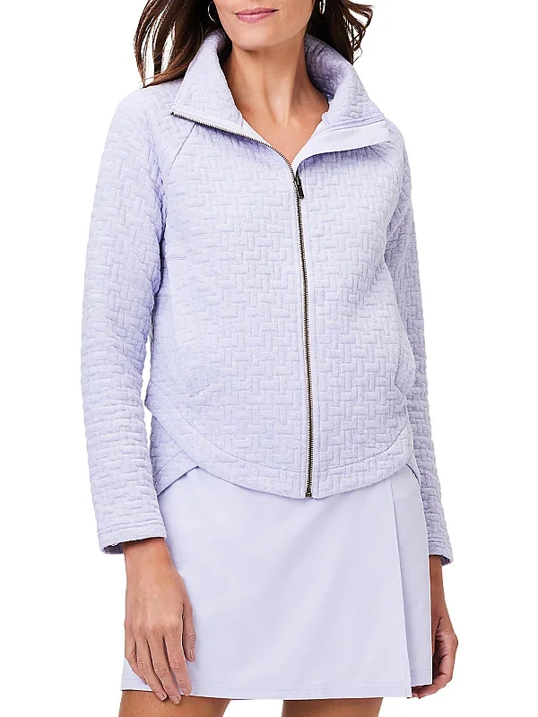 Plus Size Women's Fleece - Lined Jumpsuit in Black for a One - Piece Warmth Solution Womens Quilted Long Sleeve Fleece Jacket