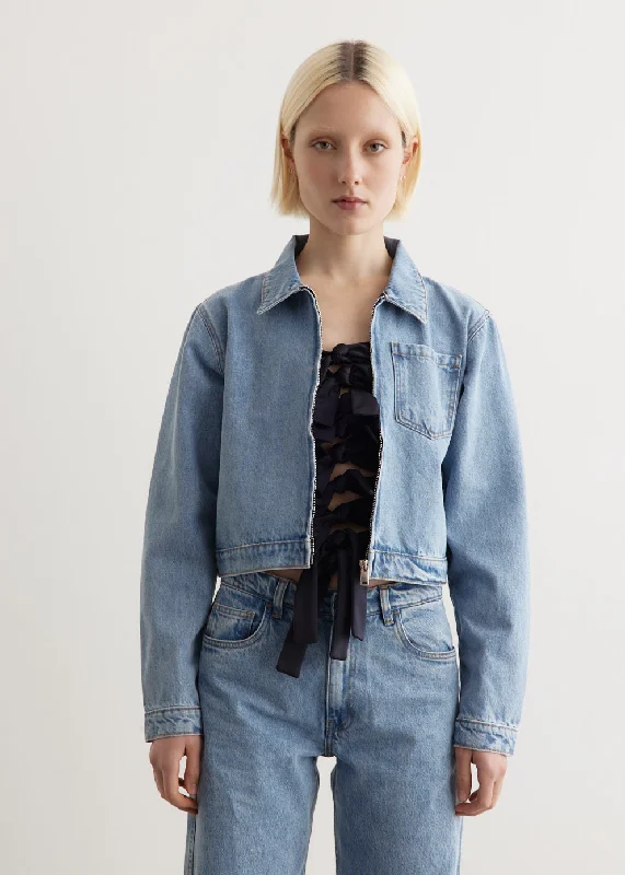 Women's cropped down jackets in bold colors for a sporty and fashionable winter outfit Workwear Denim Jacket Women's cropped down jackets in bold colors for a sporty and fashionable winter outfit Workwear Denim Jacket