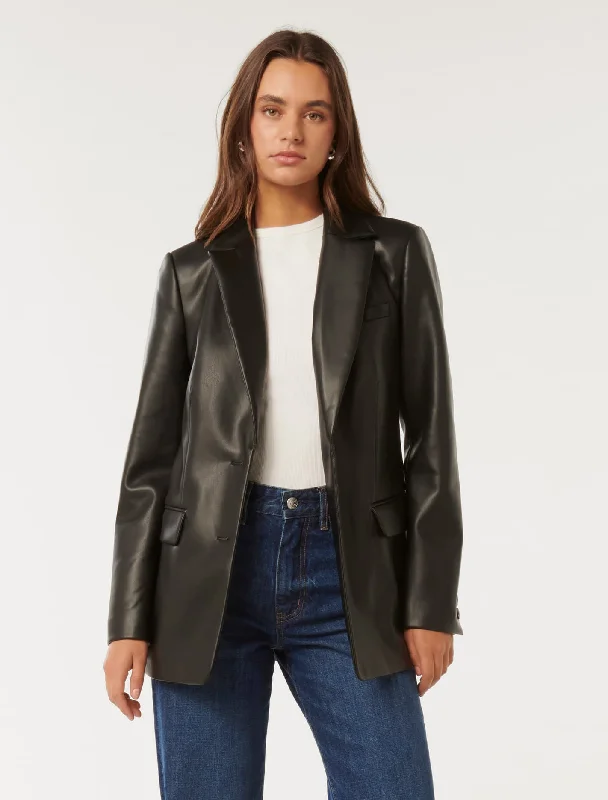 Women's cropped leather jackets with a fringe detail for a western - inspired outfit  Alex Pu Blazer