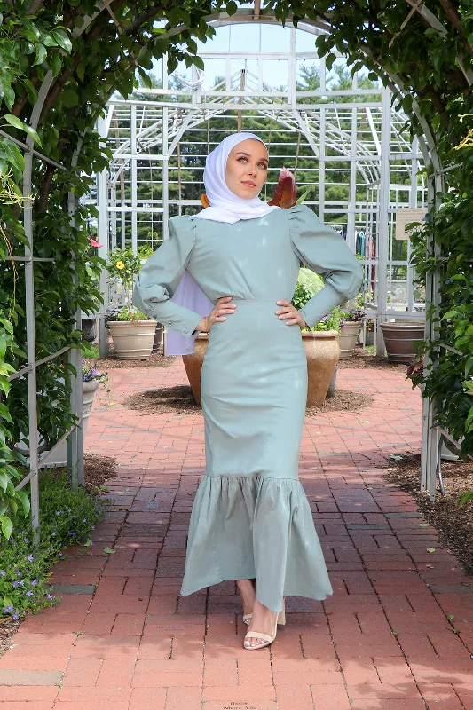 Skirts for a cultural event Arianna Deluxe Cotton Skirt- Mint