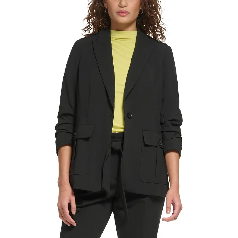 Double - Breasted Women's Polyester Blazers in Bright Colors for a Fun Style Womens Work Casual One-Button Blazer