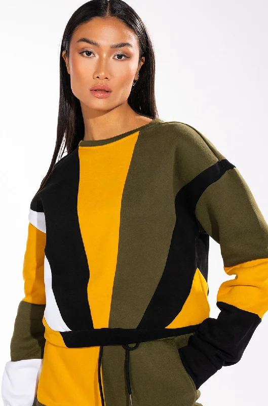 Women's zip - front sweatshirt with contrast stitching for a sporty aesthetic CATCH ME IF YOU CAN CREW NECK SWEATSHIRT Women's zip - front sweatshirt with contrast stitching for a sporty aesthetic CATCH ME IF YOU CAN CREW NECK SWEATSHIRT