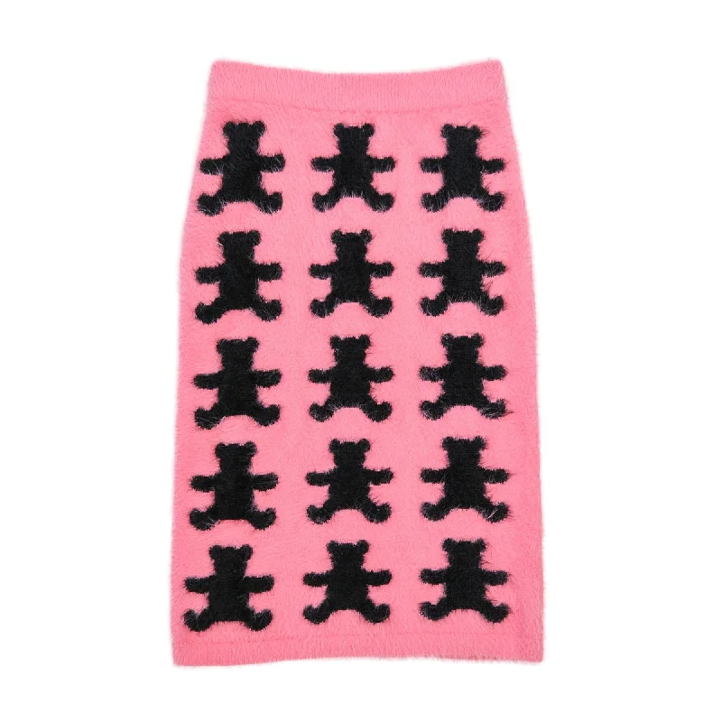 Skirts for a graduation ceremony Fuzzy Bear Knit Skirt