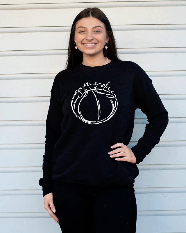 Women's hoodie with a glittery print for a glamorous and sparkly appearance Gameday Basketball Sweatshirt Women's hoodie with a glittery print for a glamorous and sparkly appearance Gameday Basketball Sweatshirt