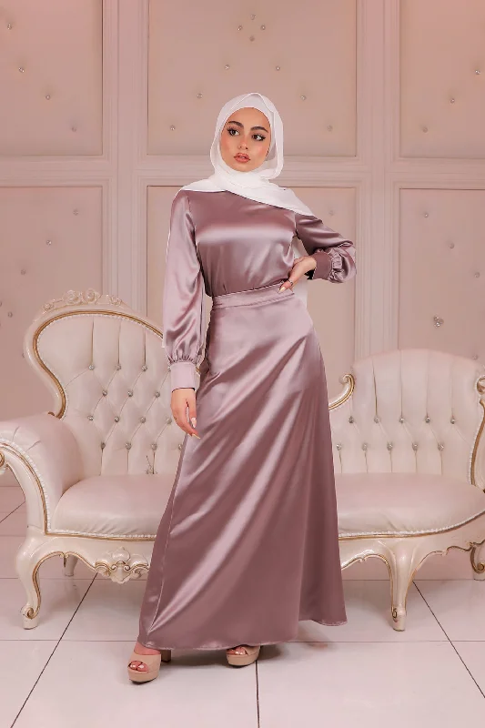 Skirts with a beaded embellishment Lameera Satin Skirt - Lavender