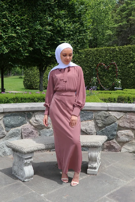 Skirts with a ruched design Luxe Soft Maxi Skirt -Nude Pink