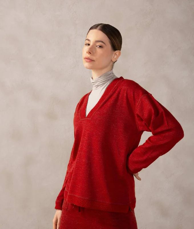 Plaid Women's Knit Button - Up Tops in a Preppy Look  Premium Alpaca and Cotton Basic sweater