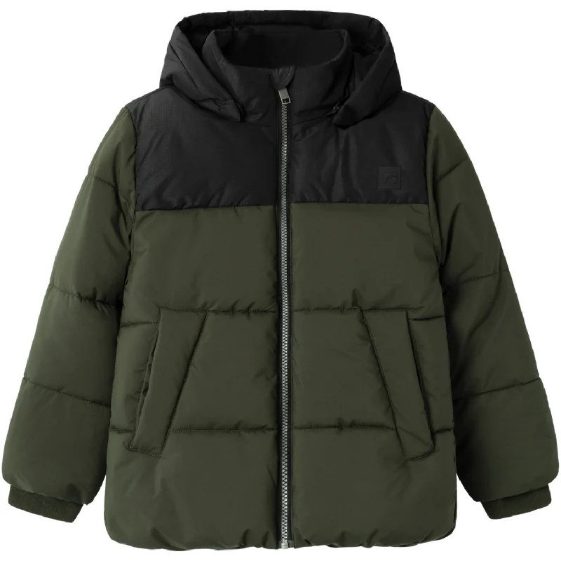 Belted winter coats for women to cinch the waist​ Name It Rosin Morning Puffer Jacket