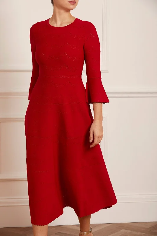 Cowl Neck Women's Cashmere Blend Sweater Dresses for Winter Pretty Pointelle Knit Ankle Gown