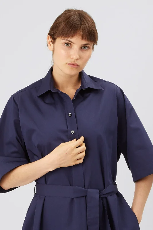 Women jumpsuits with one - shoulder tops for a stylish and asymmetric look Women's Straight Cotton Dress - Navy Women jumpsuits with one - shoulder tops for a stylish and asymmetric look Women's Straight Cotton Dress - Navy