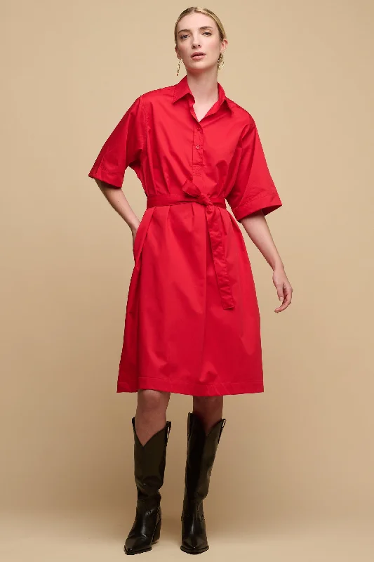 Women jumpsuits with patchwork designs for a unique and creative style Women's Straight Cotton Dress - Red Women jumpsuits with patchwork designs for a unique and creative style Women's Straight Cotton Dress - Red
