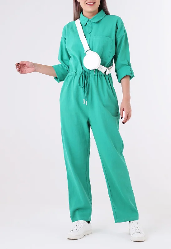 Animal print women jumpsuits for a statement - making outfit Drawstring Waist Shirt Jumpsuit Animal print women jumpsuits for a statement - making outfit Drawstring Waist Shirt Jumpsuit