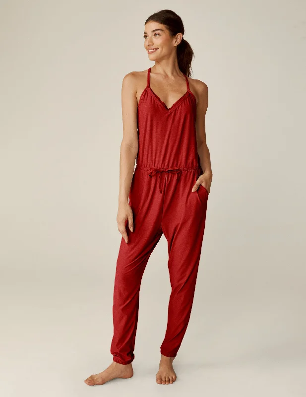 Leather women jumpsuits for a bold and confident appearance Featherweight Dream Lace Racerback Jumpsuit Leather women jumpsuits for a bold and confident appearance Featherweight Dream Lace Racerback Jumpsuit