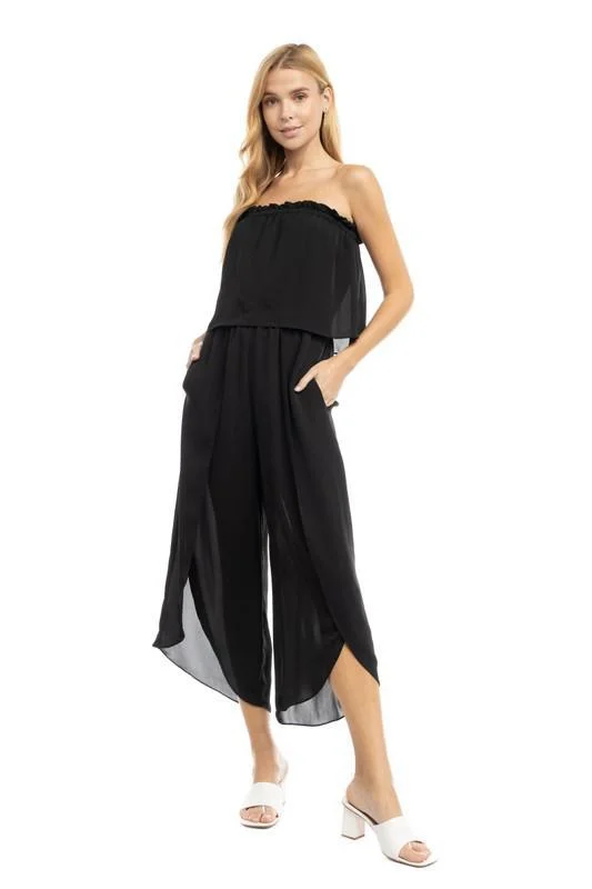 Women jumpsuits with a ruched bodice for a more feminine and form - fitting appearance Jacquie Jumpsuit Women jumpsuits with a ruched bodice for a more feminine and form - fitting appearance Jacquie Jumpsuit