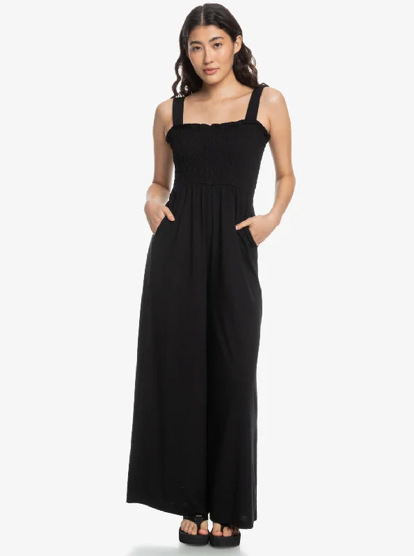 Women jumpsuits with a keyhole back for a unique detail Just Passing By Jumpsuit - Anthracite Women jumpsuits with a keyhole back for a unique detail Just Passing By Jumpsuit - Anthracite