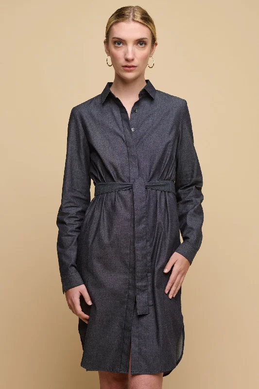 Women jumpsuits with polka - dot patterns for a classic and playful style Women's Collared Shirt Dress - Indigo Women jumpsuits with polka - dot patterns for a classic and playful style Women's Collared Shirt Dress - Indigo