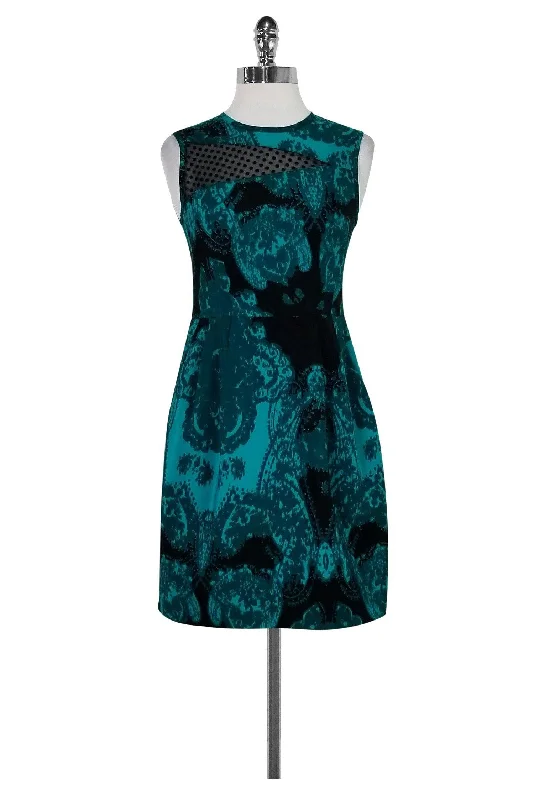 Maxi Women Dress with Floral Print for a Bohemian Vibe Maxi Women Dress with Floral Print for a Bohemian Vibe Nanette Lepore - Teal Abstract Print Dress Sz 0