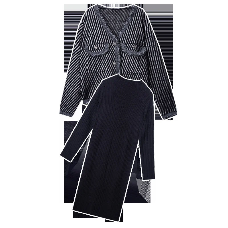 Black Coat Black Underdress Suit