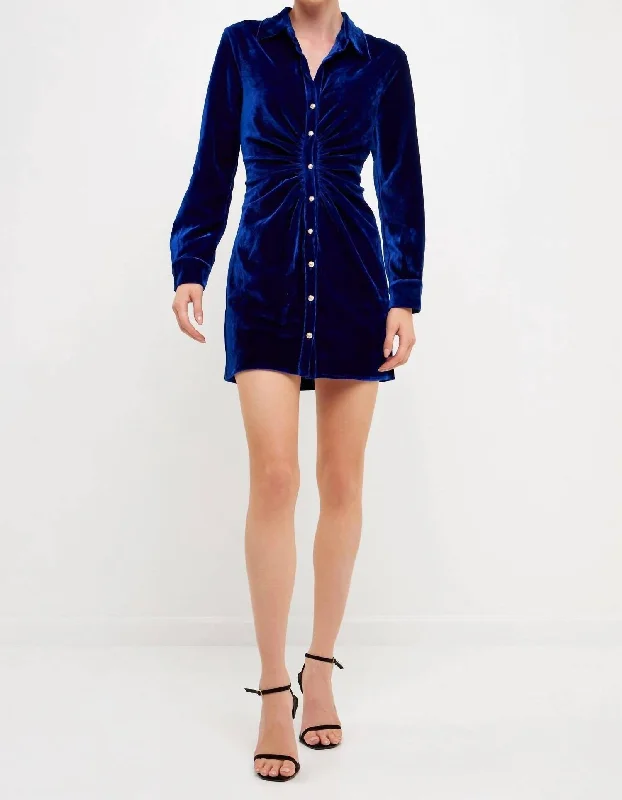 Ball Gown Women Dress with a Full Skirt for a Princess - like Look Ball Gown Women Dress with a Full Skirt for a Princess - like Look Velvet Mini Dress In Cobalt Blue