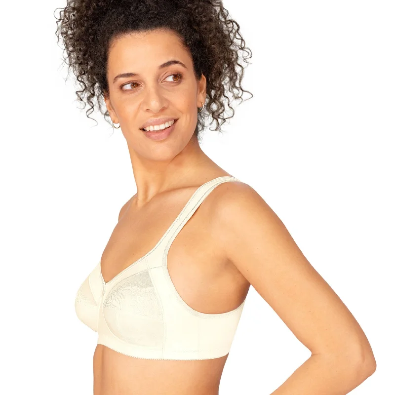 nursing bras for new mothers Bra with a cotton - lined cup for a natural and soft feel Amoena® Isadora Wire-Free Bra Off White nursing bras for new mothers Bra with a cotton - lined cup for a natural and soft feel Amoena® Isadora Wire-Free Bra Off White