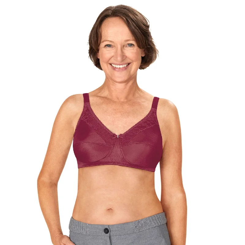 underwire sports bras for extra stability Bra with a plus - size wireless option for comfort Amoena® Nancy Wire-Free Bra Red underwire sports bras for extra stability Bra with a plus - size wireless option for comfort Amoena® Nancy Wire-Free Bra Red