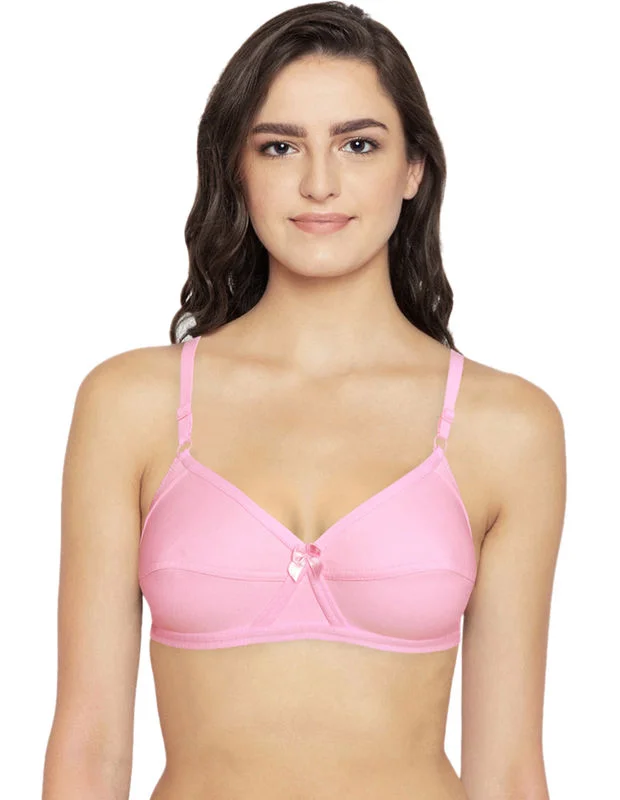 lace bras for a romantic look Bra with an anti - itch lining for added comfort Bodycare Full Coverage,Non Padded Bra-6824-Pink lace bras for a romantic look Bra with an anti - itch lining for added comfort Bodycare Full Coverage,Non Padded Bra-6824-Pink