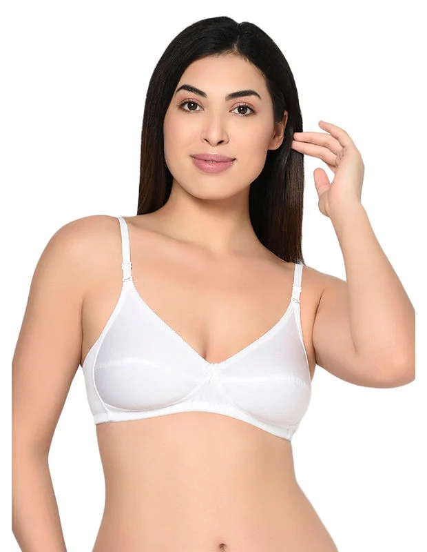 nursing bras for new mothers Bra with a racerback design for better mobility Bodycare Seamed, Non Padded Bra-1567-White nursing bras for new mothers Bra with a racerback design for better mobility Bodycare Seamed, Non Padded Bra-1567-White