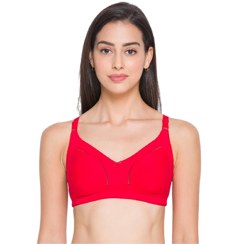 lace bras for a romantic look Silk bras for a luxurious and smooth texture Non Padded Non Wired Full Coverage Bra Red lace bras for a romantic look Silk bras for a luxurious and smooth texture Non Padded Non Wired Full Coverage Bra Red