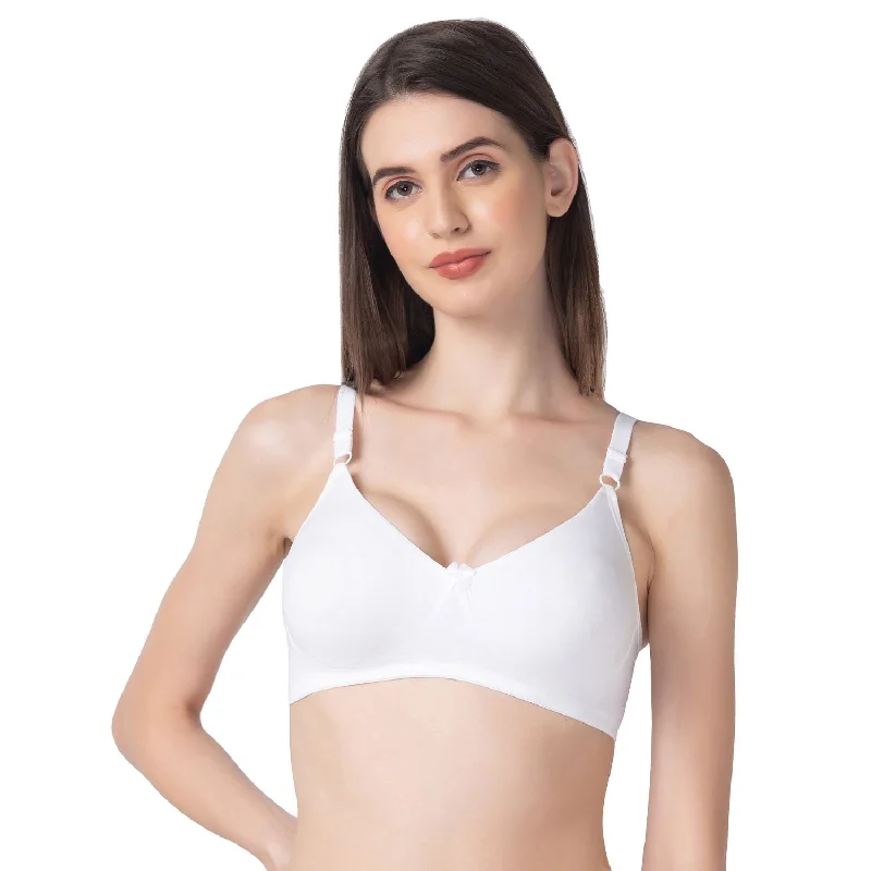 moisture wicking sports bras for sweaty workouts Bra with underbust support for better breast lift Non Padded Non Wired Full Coverage Bra White moisture wicking sports bras for sweaty workouts Bra with underbust support for better breast lift Non Padded Non Wired Full Coverage Bra White