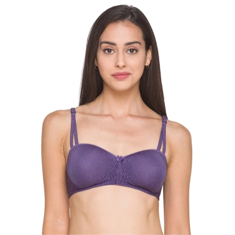 padded wireless bras for light support Long - line bras for added support and a slimming effect Lightly Padded Non Wired Full Coverage Bra Printed violet padded wireless bras for light support Long - line bras for added support and a slimming effect Lightly Padded Non Wired Full Coverage Bra Printed violet
