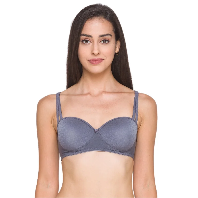 sports bras for high impact workouts Bra with adjustable hooks for a customized fit Lightly Padded Non Wired Full Coverage Bra Grey sports bras for high impact workouts Bra with adjustable hooks for a customized fit Lightly Padded Non Wired Full Coverage Bra Grey