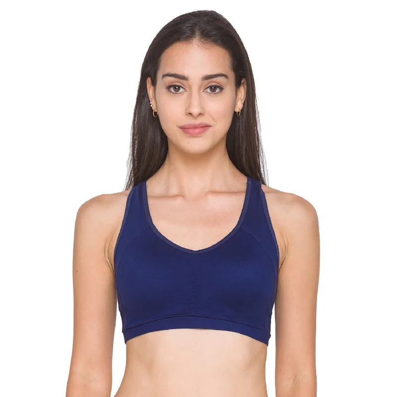 sports bras for high impact workouts Bra with a plus - size convertible strap for versatility Lightly Padded Non Wired Full Coverage Sports Bra Navy-blue sports bras for high impact workouts Bra with a plus - size convertible strap for versatility Lightly Padded Non Wired Full Coverage Sports Bra Navy-blue