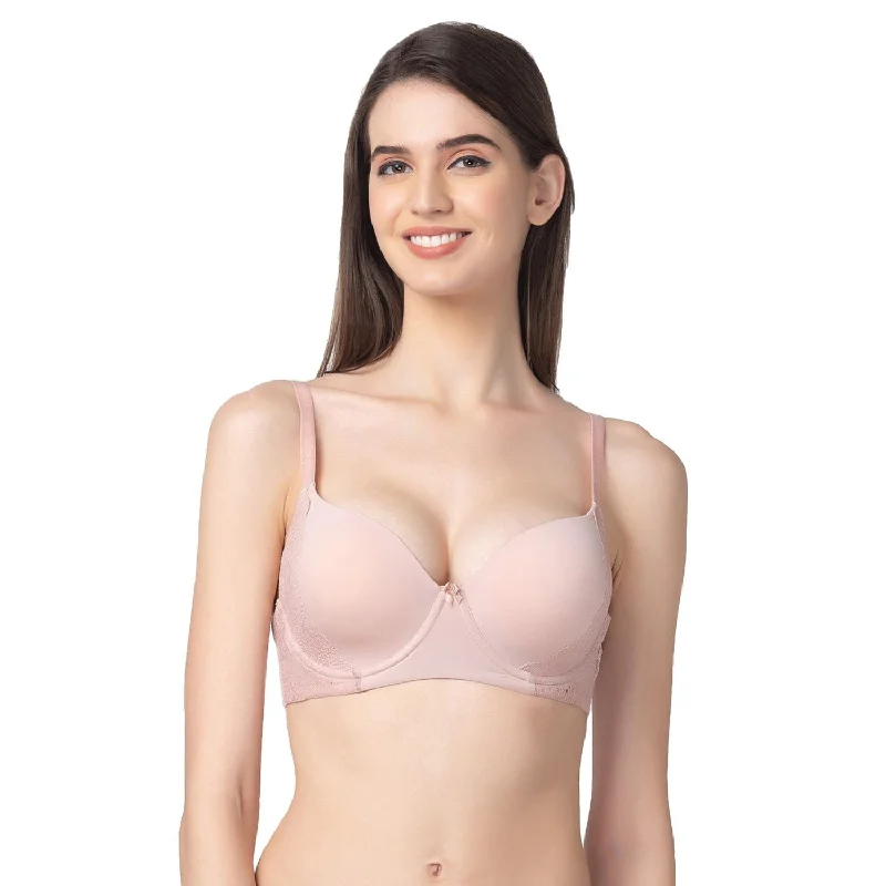 moisture wicking convertible bras Bra with adjustable hooks for a customized fit Padded Wired Bra Peach moisture wicking convertible bras Bra with adjustable hooks for a customized fit Padded Wired Bra Peach