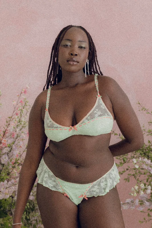 minimizer bras to reduce bust size Bra with a plus - size long - line design for a slimming effect Chouchou Intimates Juliet Bralette | Pistachio minimizer bras to reduce bust size Bra with a plus - size long - line design for a slimming effect Chouchou Intimates Juliet Bralette | Pistachio
