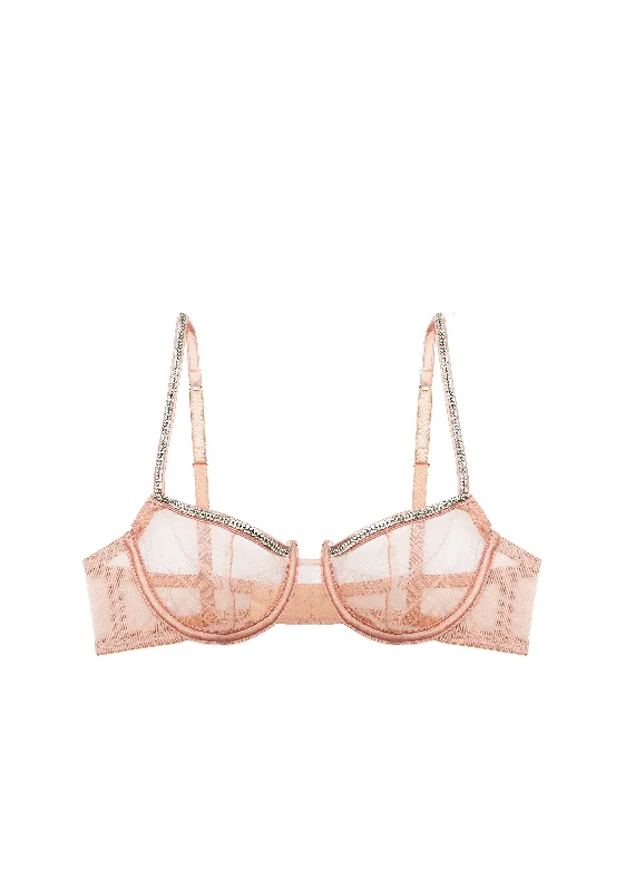 supportive sports bras for running Minimizer bras to reduce the appearance of breast size Dancing in the Moonlight Balconette Bra in Pink supportive sports bras for running Minimizer bras to reduce the appearance of breast size Dancing in the Moonlight Balconette Bra in Pink