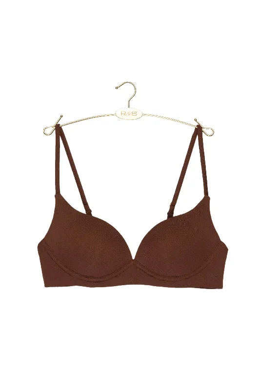 sleep bras with adjustable straps Bra with a plus - size bralette style for a trendy look Rose & Bare Everyday Wirefree Bra | Brown/ Shade 4 sleep bras with adjustable straps Bra with a plus - size bralette style for a trendy look Rose & Bare Everyday Wirefree Bra | Brown/ Shade 4