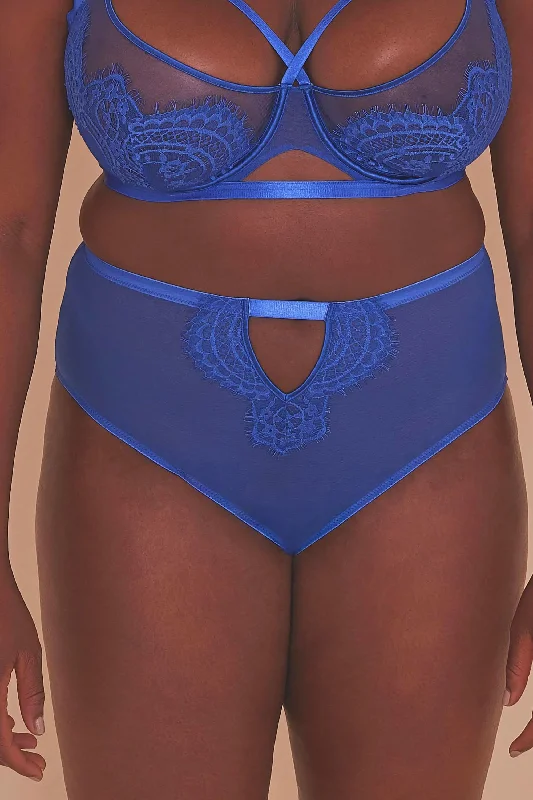 full cup padded bras for enhanced shape Bra with a polyester - lined cup for durability and moisture - wicking​ Lyla Strappy Cobalt High Waist Knicker