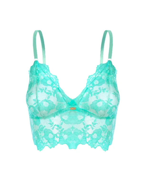 wireless bras for a natural feel Bra with a silk - lined cup for a luxurious texture Indie Bra | Mild Mint wireless bras for a natural feel Bra with a silk - lined cup for a luxurious texture Indie Bra | Mild Mint