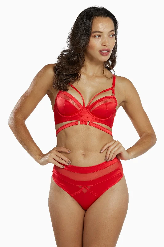 minimizer bras to reduce bust size Plus - size bras designed for larger cup sizes and fuller figures​ Playful Promises Madeleine Bondage Red Bra