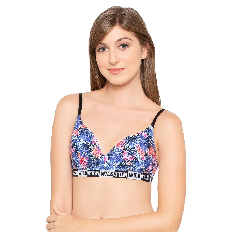 plunge bras for low cut tops Bra with a multi - way strap system for different outfits Lightly Padded Wirefree Bra Blue Leaf plunge bras for low cut tops Bra with a multi - way strap system for different outfits Lightly Padded Wirefree Bra Blue Leaf