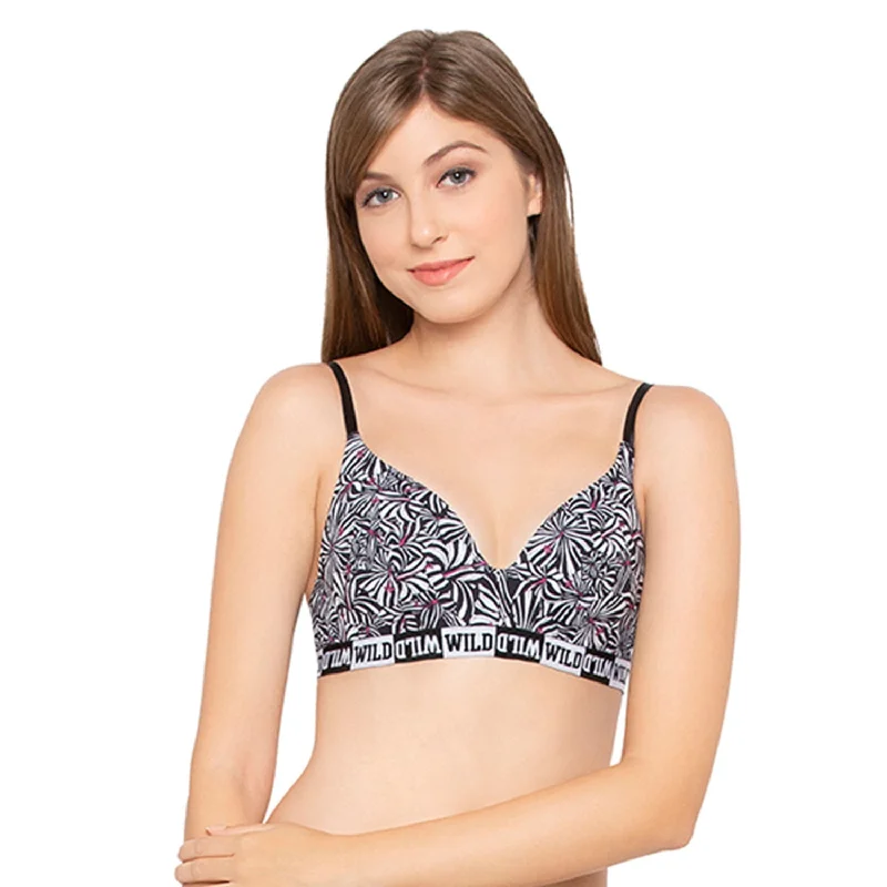 lace bras for a romantic look Bra with a removable padding for customizable support Lightly Padded Wirefree Bra Zebra Leaf lace bras for a romantic look Bra with a removable padding for customizable support Lightly Padded Wirefree Bra Zebra Leaf