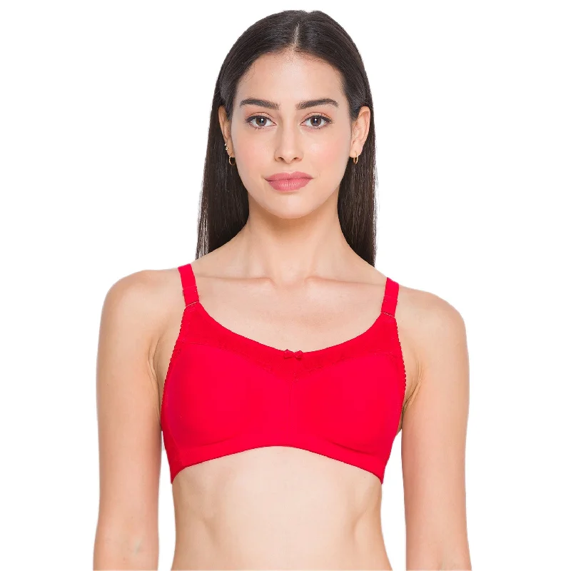 bralette bras for a trendy and comfortable style Bra with a cross - back strap design for a trendy look Non Padded Non Wired Full Coverage Bra Red bralette bras for a trendy and comfortable style Bra with a cross - back strap design for a trendy look Non Padded Non Wired Full Coverage Bra Red