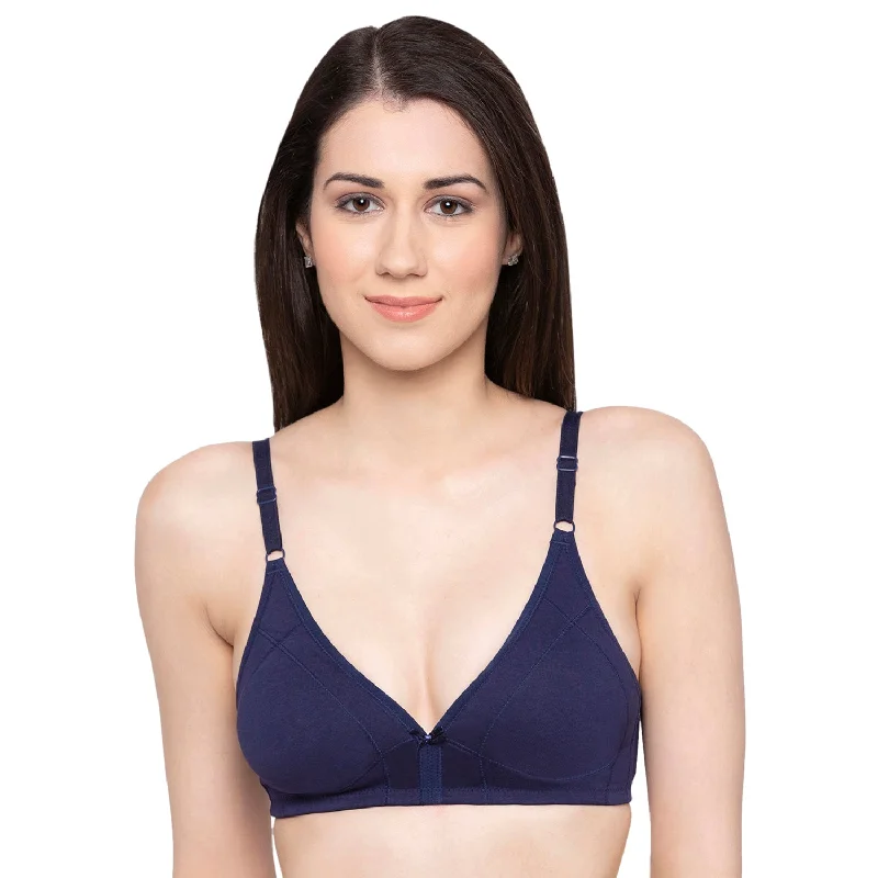 sleep bras with adjustable straps Bra with a breathable lining for a cool feel Non Padded Non Wired Full Coverage Support Cotton Bra Navy Blue Csol 01 sleep bras with adjustable straps Bra with a breathable lining for a cool feel Non Padded Non Wired Full Coverage Support Cotton Bra Navy Blue Csol 01