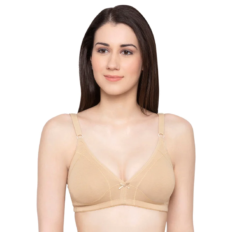 balconette lace bras for a feminine touch Demi - cup bras for a sexy and revealing look Non-Padded Non-Wired Full Coverage Support Cotton Bra Nude - CSOL-01 balconette lace bras for a feminine touch Demi - cup bras for a sexy and revealing look Non-Padded Non-Wired Full Coverage Support Cotton Bra Nude - CSOL-01