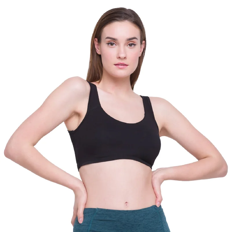 supportive sports bras for running Bra with a moisture - wicking memory foam cup for sweaty conditions Non Padded Wirefree Sports Bra Black supportive sports bras for running Bra with a moisture - wicking memory foam cup for sweaty conditions Non Padded Wirefree Sports Bra Black