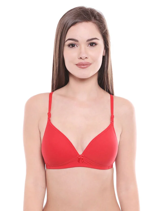 full cup bras for complete coverage Bra with a racerback design for better mobility Padded Bra-6552RED with free transparent strap full cup bras for complete coverage Bra with a racerback design for better mobility Padded Bra-6552RED with free transparent strap