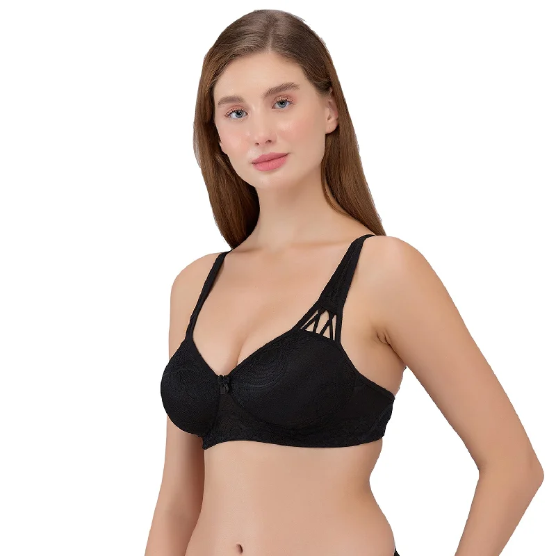 moisture wicking sleep bras for hot sleepers Back - closure bras with traditional hook - and - eye fastenings Padded full coverage Wirefree Bra Black moisture wicking sleep bras for hot sleepers Back - closure bras with traditional hook - and - eye fastenings Padded full coverage Wirefree Bra Black